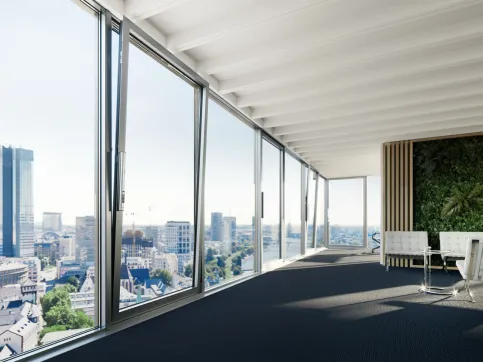 Das F 1200+ System für Fassade mit großen Fensterelementen, © GEZE GmbH
