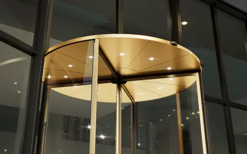 Revo.PRIME - Automatisches Karusselltürsystem, gold