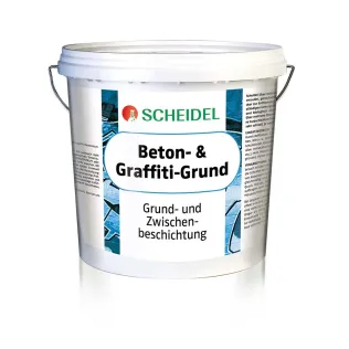 Beton & Graffiti-Grund ist der ideale Haftvermittler und verhindert eine Verdunklung des Untergrundes. Mineralische Untergründe bleiben so optisch 100% erhalten.