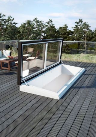 LAMILUX Flachdach Ausstieg Komfort Swing