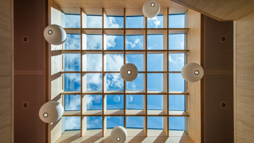 LAMILUX Glasdach PR60 Passivhaus Kita in Frankfurt-Harheim