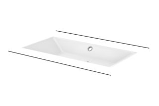 BetteLoft Waschtisch Unterbau mit Überlauf 740 x 386 x 100 mm