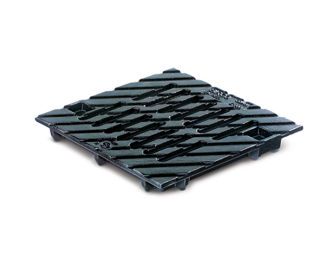 BIRCOsir 30/30 Doppelsteg-Guss Abdeckung Schlitzweite 93/17mm l/b/h 280/280/30mm Kl. E600 schwarz-tauchlackiert, einsc...