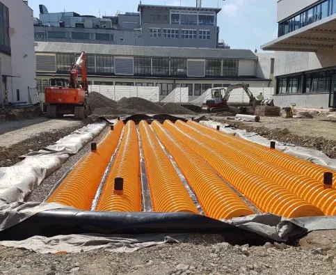 Retentionssystem mit gedrosseltem Ablauf