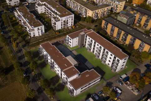 Blockbebauung, Wohngebäude VONOVIA, Wiesbaden