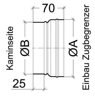 Schiedel Zubehör Adapter für Zugbegrenzer