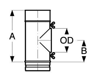 Schiedel PRIMA PLUS Schornstein-Sanierungssystem, T-Stück 90°
