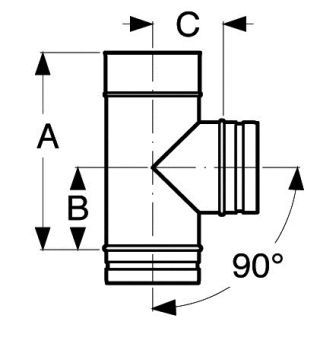 Schiedel PRIMA PLUS Schornstein-Sanierungssystem, Rauchrohranschluss