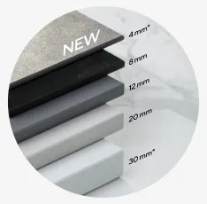 Dekton® in unterschiedliche Stärken