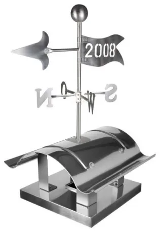 Kaminhaube Typ 11 mit Wetterfahne Edelstahl