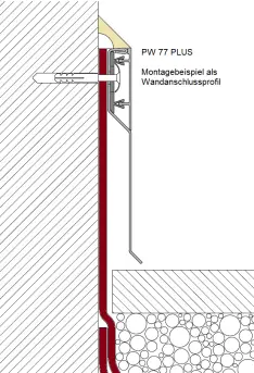 Terrassenwandanschluss- / Trittschutzprofilsystem TWAP DESIGN