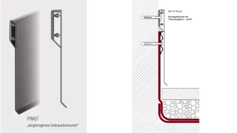 Terrassenwandanschluss- / Trittschutz TWAP DESIGN