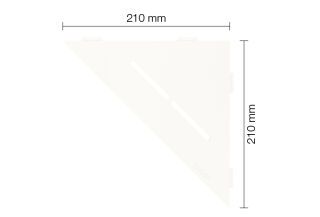 Schlüter-SHELF-E-S1 210x210mm Pure MBW