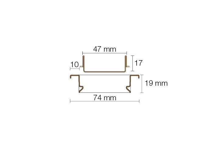 Schlüter-KERDI-LINE-C Rahmen mit Rost