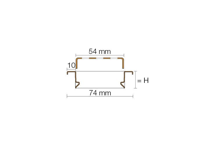 Schlüter-KERDI-LINE-B MBW 1,0m Rahmen mit Rost SQUARE H=19mm