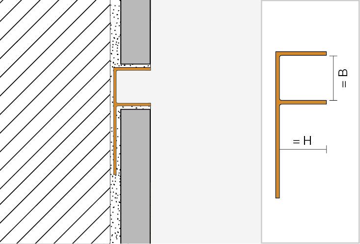 Schlüter-DECO-SG-TSBG 2,5m Dekorprofil H=10mm B=15mm