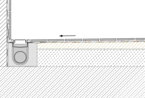 Einbauvariante Gefälleboard Wandversion
