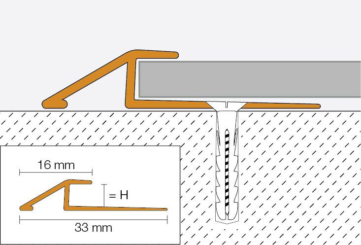 Schlüter-VINPRO-T Treppen-Übergangsprofil 