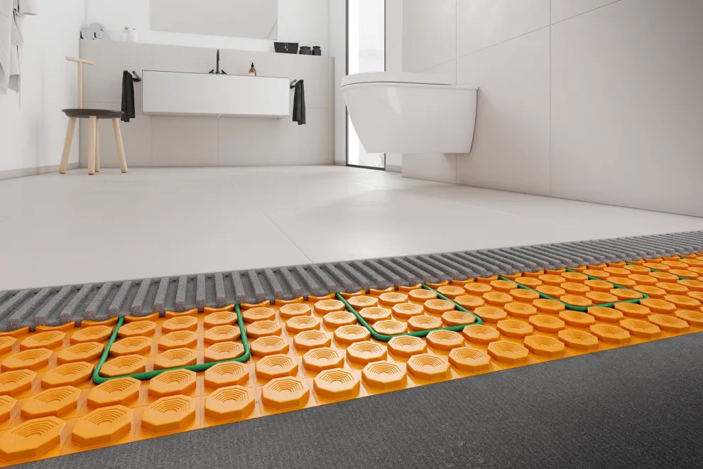 DITRA-HEAT-E ist individuell an jeden Grundriss anpassbar.