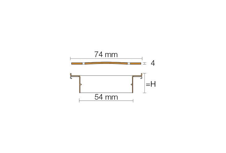 Schlüter-KERDI-LINE-G EB Konturrahmen mit Abdeckung