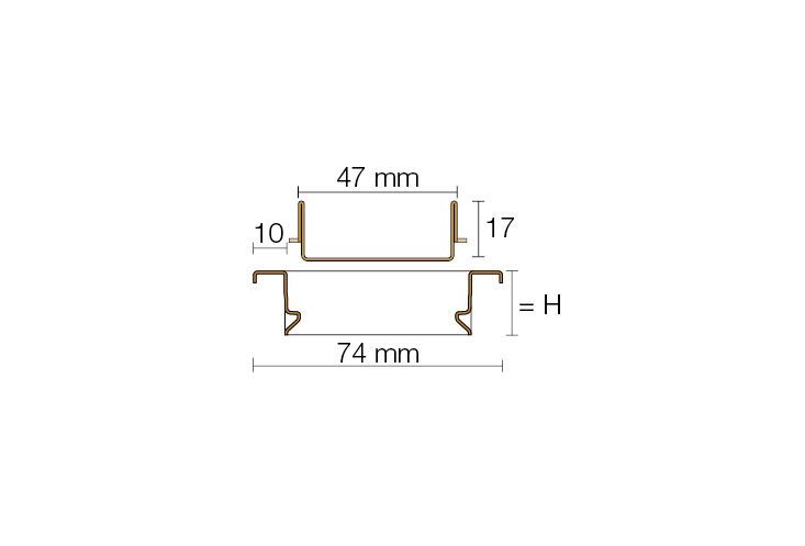 Schlüter-KERDI-LINE-C Rahmen mit Rost