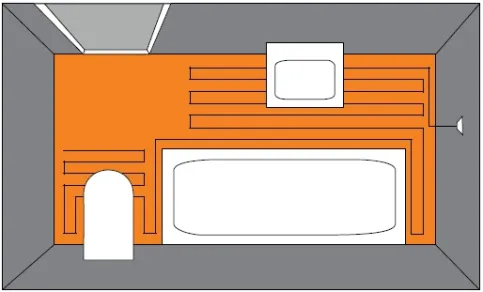 Badezimmer 2 x 4 m