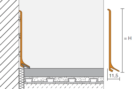 Schlüter® DESIGNBASE-SL-A, optional mit Dichtlippe