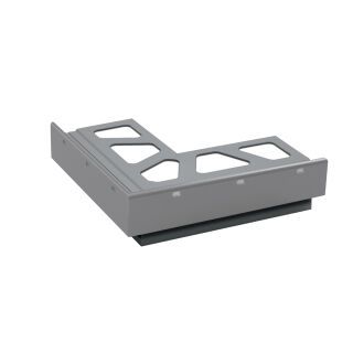 Schlüter-BARA-RAKE Aussenecke 90° Randprofil grau metallic H=10mm