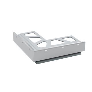Schlüter-BARA-RAKE Aussenecke 90° Randprofil pastellgrau H=10mm