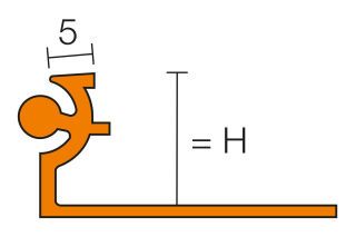 Schlüter-RENO-AVT Trägerprofil var. Übergang