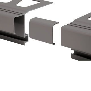 Schlüter-BARA Verbinder Randprofil div. graumetallic H=30mm