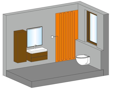 Verlegebeispiel für Badezimmer