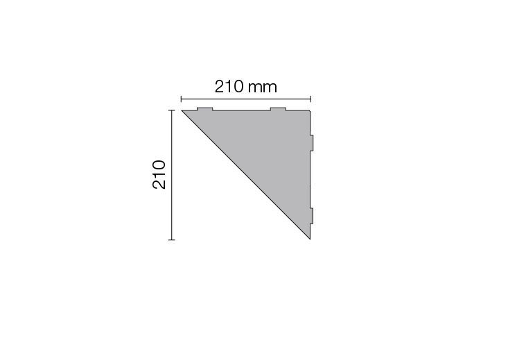 Schlüter-SHELF-E-S1 210x210mm Wave TSC