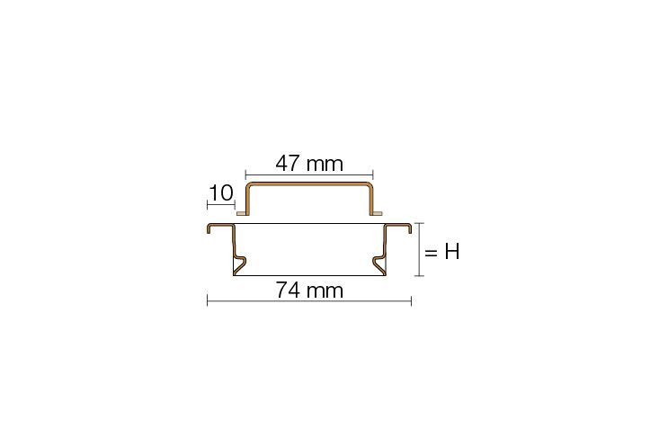 Schlüter-KERDI-LINE-A Rahmen mit Rost