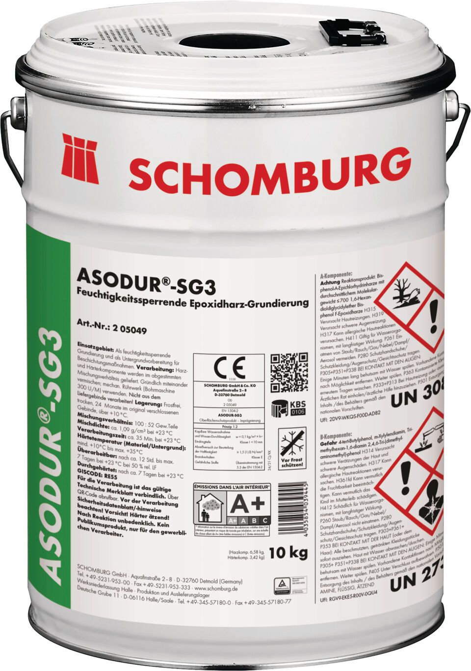 Schomburg ASODUR-SG3, Epoxidharz-Sperrgrundierung für feuchte Untergründe
