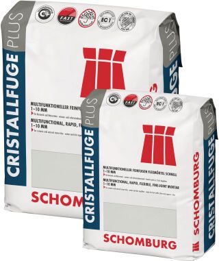 Schomburg CRISTALLFUGE-PLUS, Multifunktioneller Feinfugenmörtel, schnellerhärtend