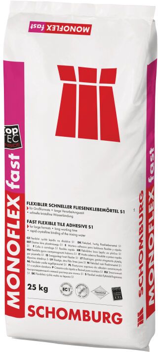 Schomburg MONOFLEX-fast, Flexibler Schnellklebemörtel S1