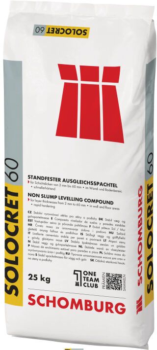 Schomburg SOLOCRET-60, Standfeste Ausgleichsmasse