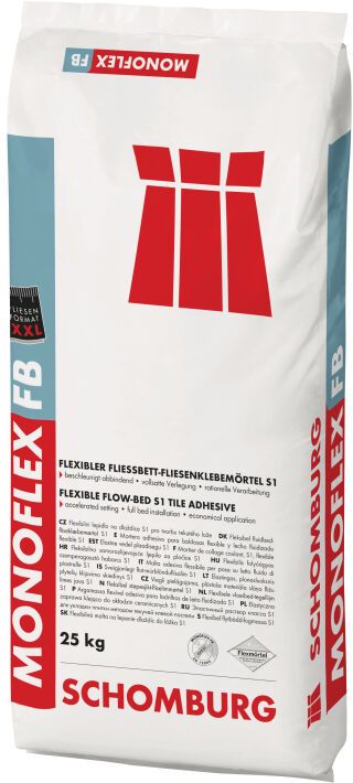 Schomburg MONOFLEX-FB, Flexibler Fließbett-Fliesenklebemörtel S1