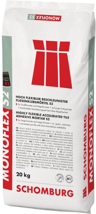 Schomburg MONOFLEX-S2 Hoch flexibler beschleunigter Fliesenklebemörtel