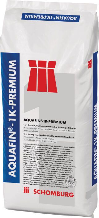 Schomburg AQUAFIN-1K-PREMIUM, Früh belegbare, flexible Dichtungsschlämme 1K