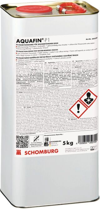 Schomburg AQUAFIN-P1, PU-Injektionsharz zur temporären Rissabdichtung, aufschäumend