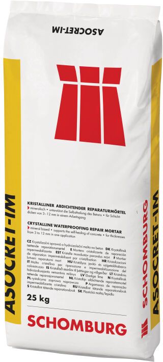 Schomburg ASOCRET-IM, Kristalliner Reparaturmörtel für Beton, abdichtend