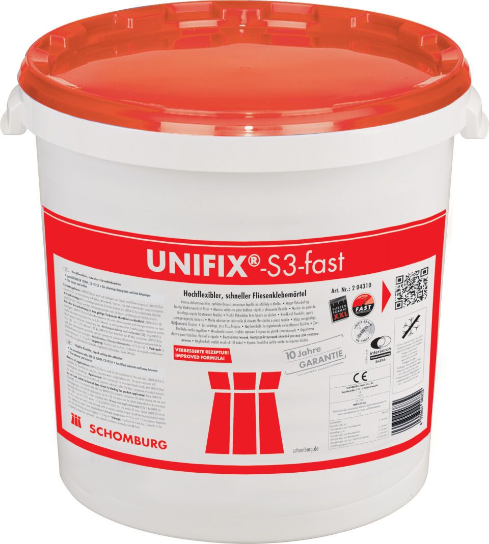 Schomburg UNIFIX-S3-fast, Hochflexibler schneller Fliesenklebemörtel