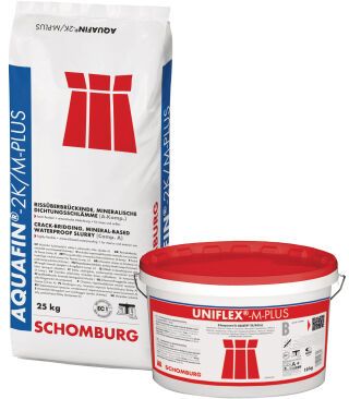 Schomburg AQUAFIN-2K/M-PLUS, Rissüberbrückende, mineralische Dichtungsschlämme