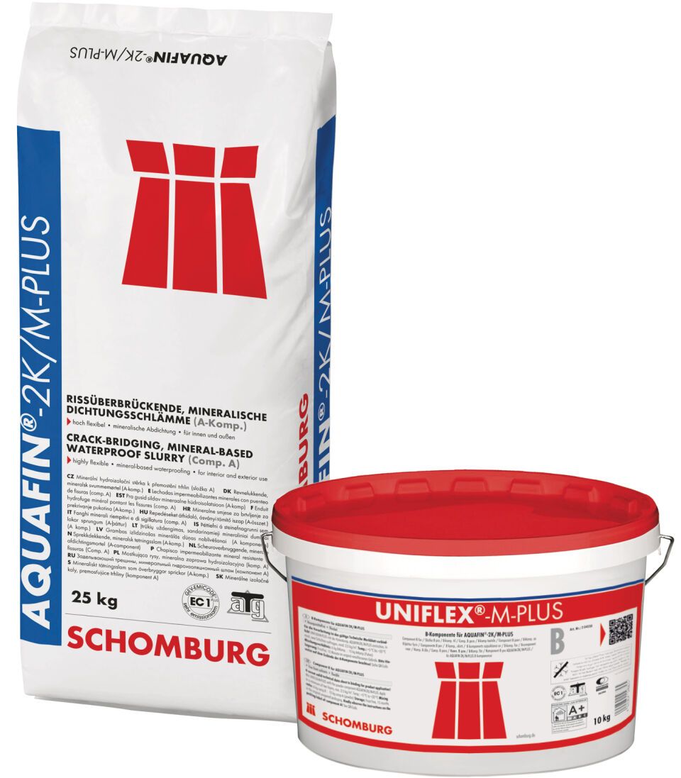 Schomburg AQUAFIN-2K/M-PLUS, Rissüberbrückende, mineralische Dichtungsschlämme