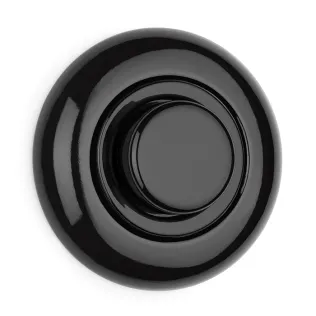Dimmer mit Einzelabdeckung Porzellan schwarz