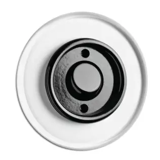 Wipptaster Bakelit® mit Einzelabdeckung Weißglas