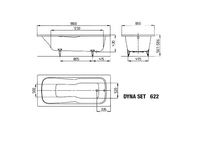 DYNA SET Badewanne
