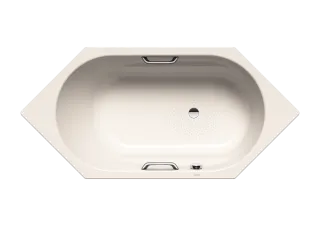 Badewanne VAIO 6 STAR, Mod.959 1900x900mm pergamon, Sonderüberlauf, mit Griffloch, Antislip